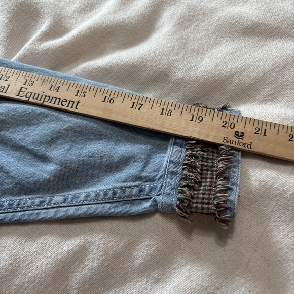 Vintage Button Down Denim Shirt Snowman Embroidered Patchwork Americana SzS - Picture 12 of 12